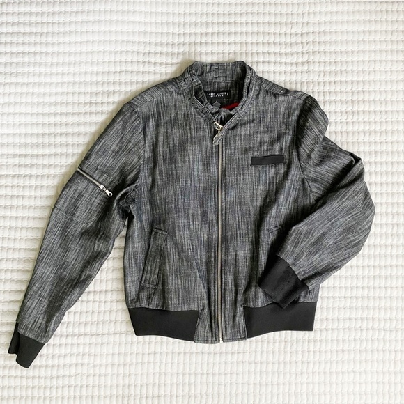 Larry Levine Vintage Style denim bomber jacket Coat 80s - Picture 4 of 8